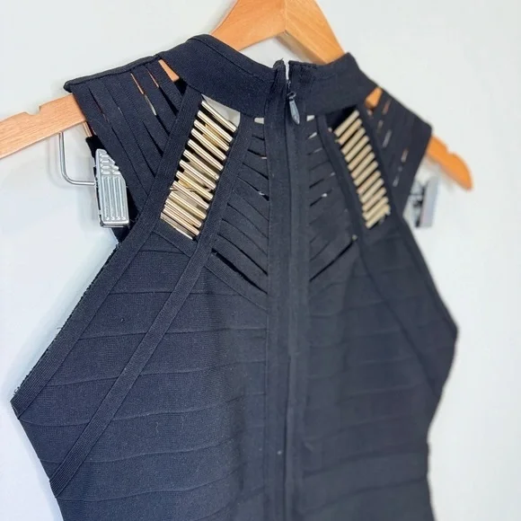 Fashion Nova Bandage Midi Black Dress (M) - Picture 6 of 8